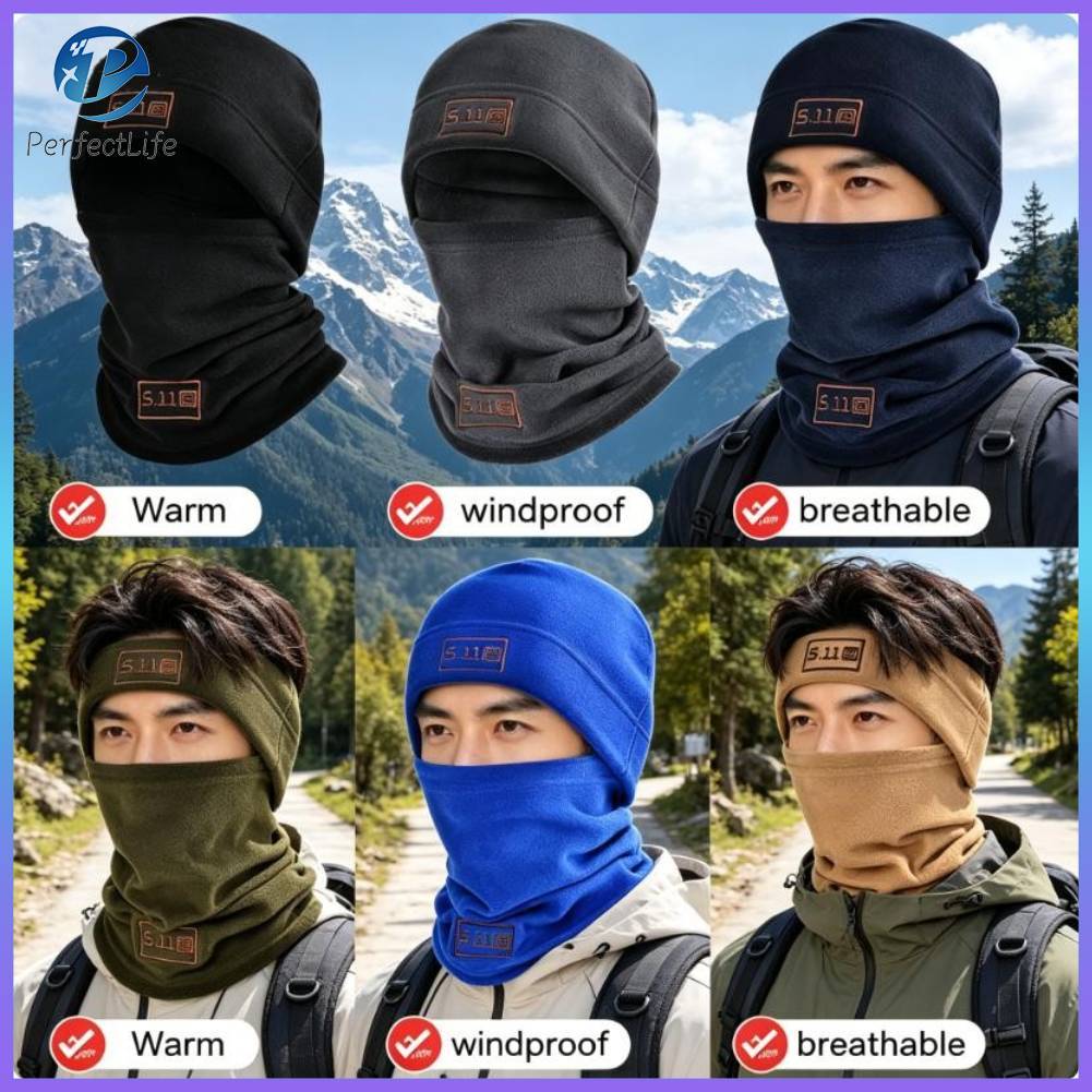 [จัดส่งในพื้นที่] ฤดูหนาวขนสัตว์ Balaklava หมวกหน้ากากกีฬารถจักรยานยนต์จักรยานสกีหมวกผ้าพันคอ [1-3 วันมาถึง]