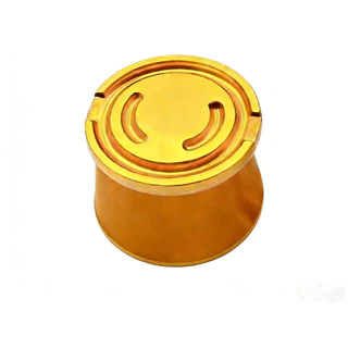 Shanbao 6WX-1 กรองน้ํามันเชื้อเพลิงรถยนต์อลูมิเนียมสีเหลือง 6061-T6 ถ้วยกรองสั้น