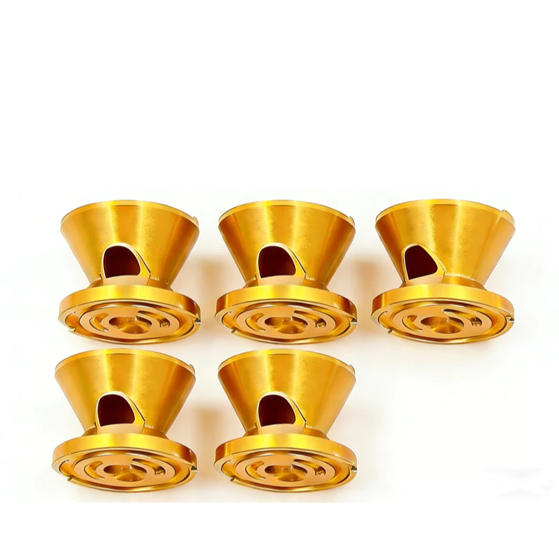 Shanbao 6WX-1 กรองน้ํามันเชื้อเพลิงรถยนต์อลูมิเนียมสีเหลือง 6061-T6 ถ้วยกรองสั้น
