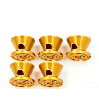 Shanbao 6WX-1 กรองน้ํามันเชื้อเพลิงรถยนต์อลูมิเนียมสีเหลือง 6061-T6 ถ้วยกรองสั้น