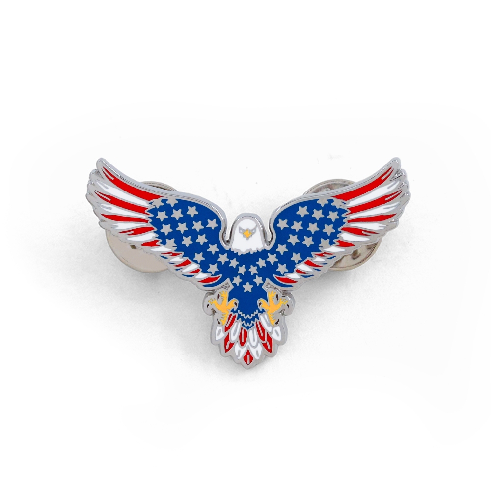 อเมริกันธง Eagle เคลือบ Pin USA Patriotic เข็มกลัดวันประกาศอิสรภาพ Pin National Spirit Badge Access สําหรับชายผู้หญิงเสื้อผ้ากระเป๋าเป้สะพายหลังเครื่องประดับของขวัญ