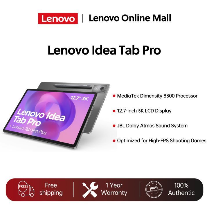 Lenovo Idea Tab Pro 8+256GB Tablet Dimensity 8300 8GB 256GB 12.7" 144Hz