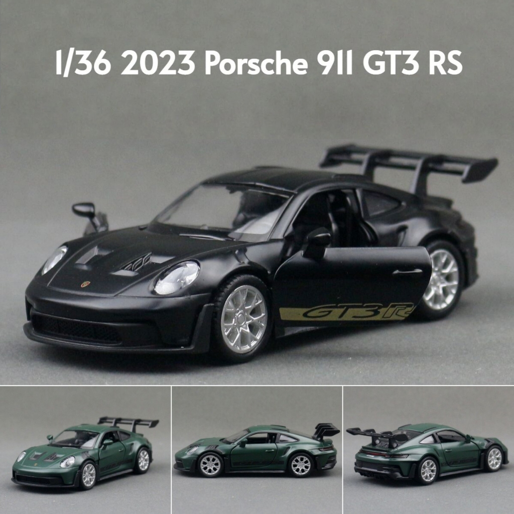 RMZ CITY 1:36 2023 Porsche 911 GT3 RS จําลอง Die Cast รถรุ่น Diecast โลหะผสมโลหะ Miniature ดึงกลับคอลเลกชันของขวัญสําหรับชายเด็ก