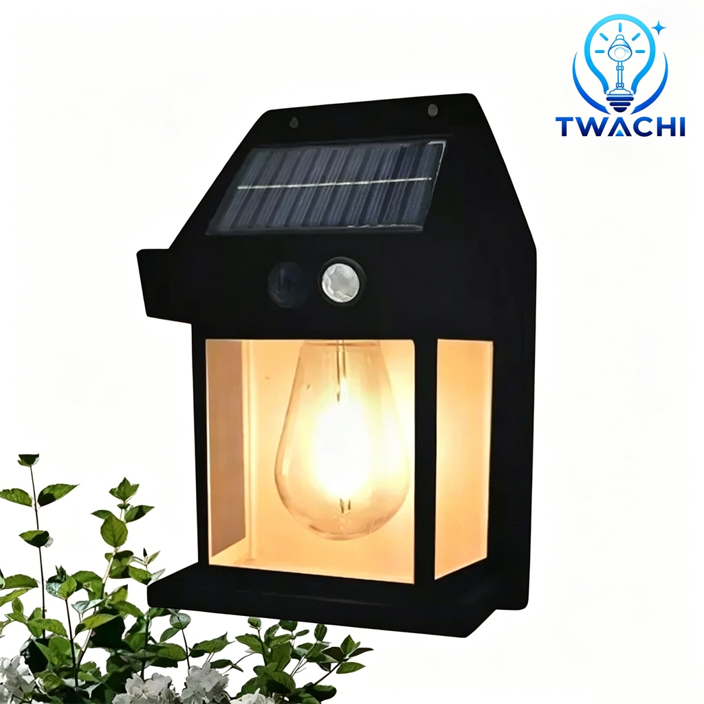 ไฟติดผนัง โซล่าเซลล์ มีเซ็นเซอร์ ปรับได้3โหมด ไฟติดผนังกันน้ำฝน ไฟสวน Solar Light เปิดปิดอัตโนมัติ ติดตั้งง่าย
