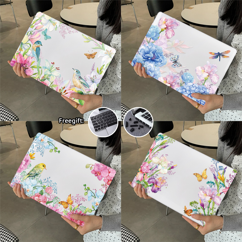 ความงามดอกไม้และนกภาพประกอบพิมพ์สําหรับ2026 Macbook Neo 13นิ้วA3404 Air M5 A3449 A3448 Pro14นิ้วM5 A3434 A3428 2020 Air M1 A2337 A2179 Pro2338