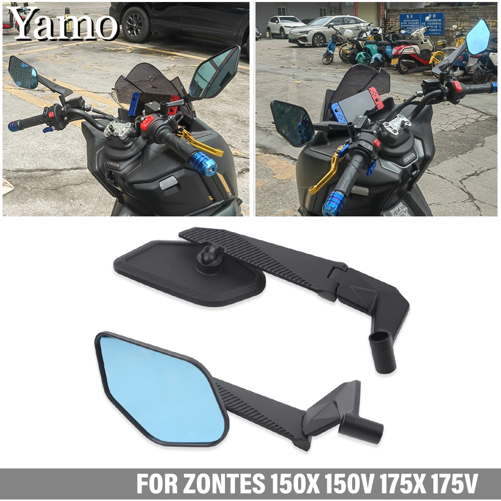 สําหรับ ZONTES 150X 150V รถจักรยานยนต์การปรับเปลี่ยนกระจกมองหลัง ZT 175X 175V anti วิงเวียนศีรษะสะท้อนแสงความละเอียดสูงดูปีกคงที่