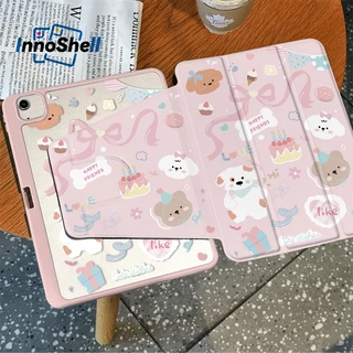 InnoShell อินโนเชล ⚡พร้อมส่ง⚡ 360 ° เคส iPad หมุนได้ Air6 Air5/4 MINI7 ริบบิ้นโบว์หมี ช่องเสียบปากกาเคส iPad ขวา gen9 10.2 gen11 gen10