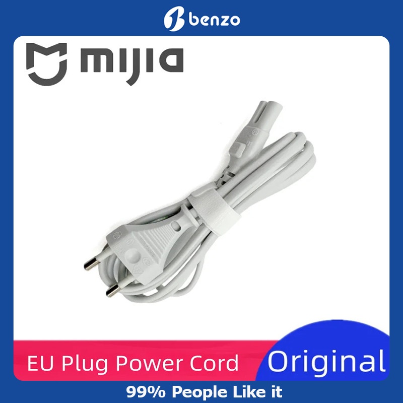 EU Plug AC Power Supply สายไฟสําหรับ Xiaomi หุ่นยนต์ 1C/2C/2 Roborock เครื่องดูดฝุ่นเครื่องฟอกอากาศ 2S & 3 พัดลมไฟฟ้า 1.2M 2 Pin