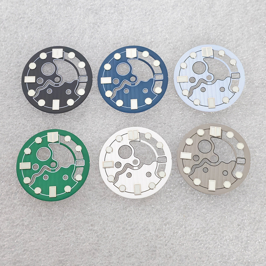28.5 มม.โครงกระดูกนาฬิกา Dial C3 Luminous Dial ดัดแปลงนาฬิกาอุปกรณ์เสริมสําหรับ NH35/NH36 การเคลื่อน