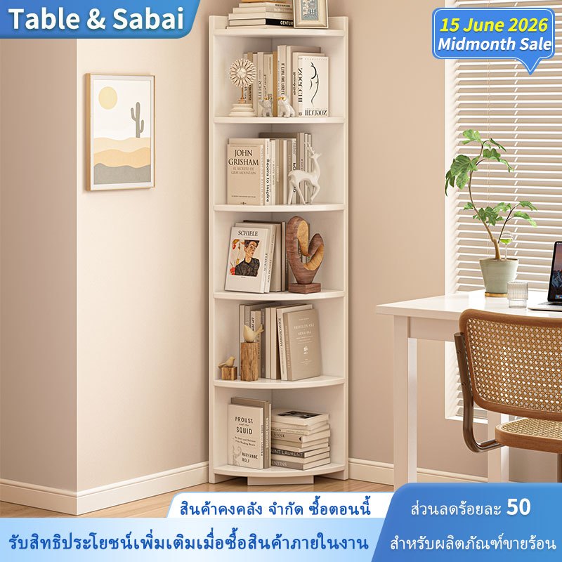 ตู้หนังสือแบบตั้งพื้นเข้ามุมสําหรับห้องนอนและศึกษา, ชั้นวางหนังสือขนาดเล็กประหยัดพื้นที่ติดผนัง, ชั้นเก็บของสามเหลี่ยมสําหรับมุมห้องนั่ง