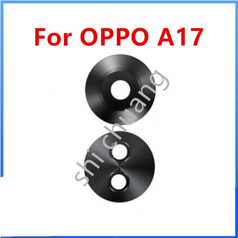 เลนส์กล้องด้านหลังด้านหลังสําหรับ OPPO A17 CPH2477 เปลี่ยนด้วยสติกเกอร์กาว