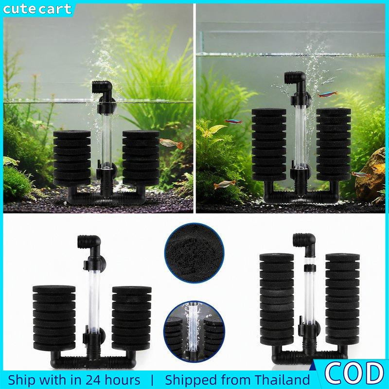 ตัวกรองตู้ปลา - ตัวกรองฟองน้ํา 2 หัว XY2822 / XY2831 - ตัวกรองฟองน้ํา Water Clarifying, Oxygenator, อุปกรณ์ตู้ปลา