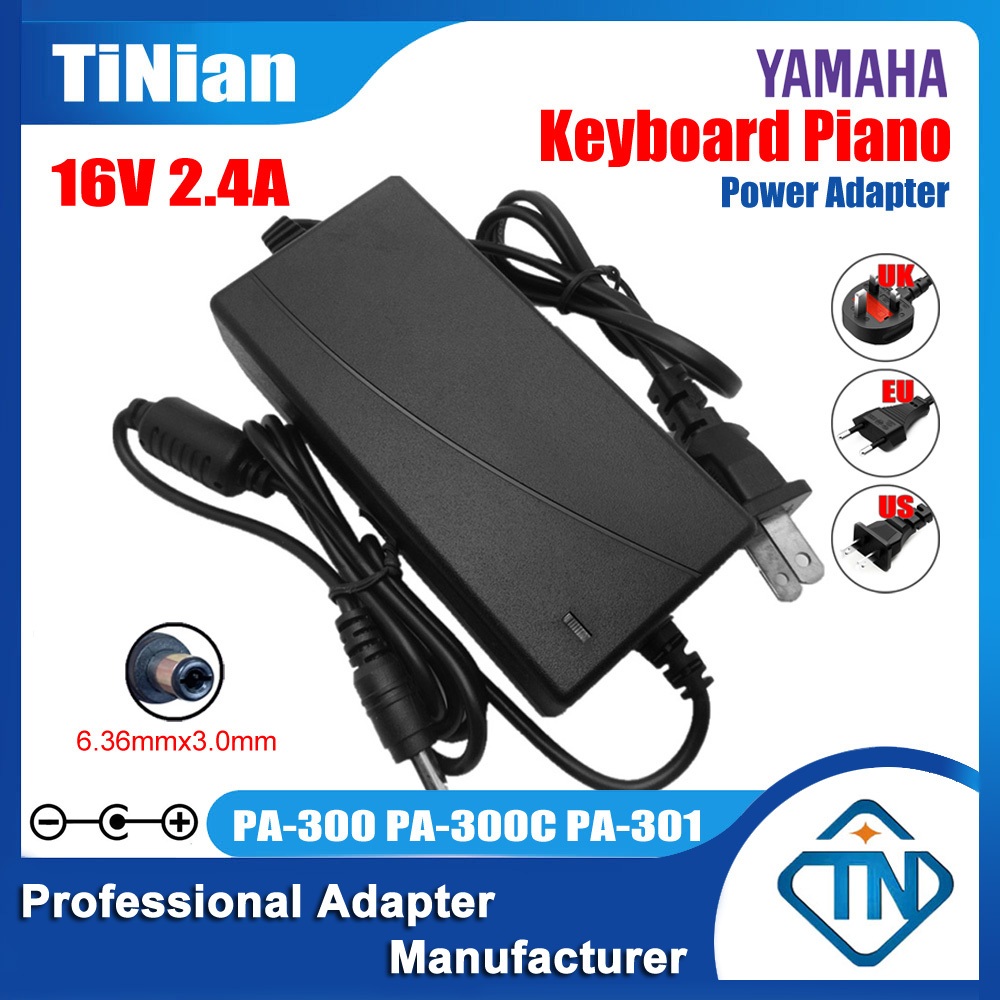 16V 2.4A อะแดปเตอร์ AC PA-300 PA-300C สําหรับ YAMAHA PSR-S550 PSR-S650 PSR-S670 PSR-S700 PSR-S710 PS