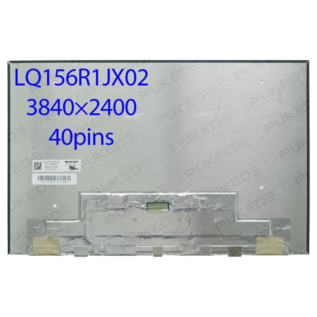15.6 "แล็ปท็อปหน้าจอ LCD LQ156R1JX02 จอแสดงผล Matrix แผงเปลี่ยน WQUXGA 3840x2400 Edp 40pins
