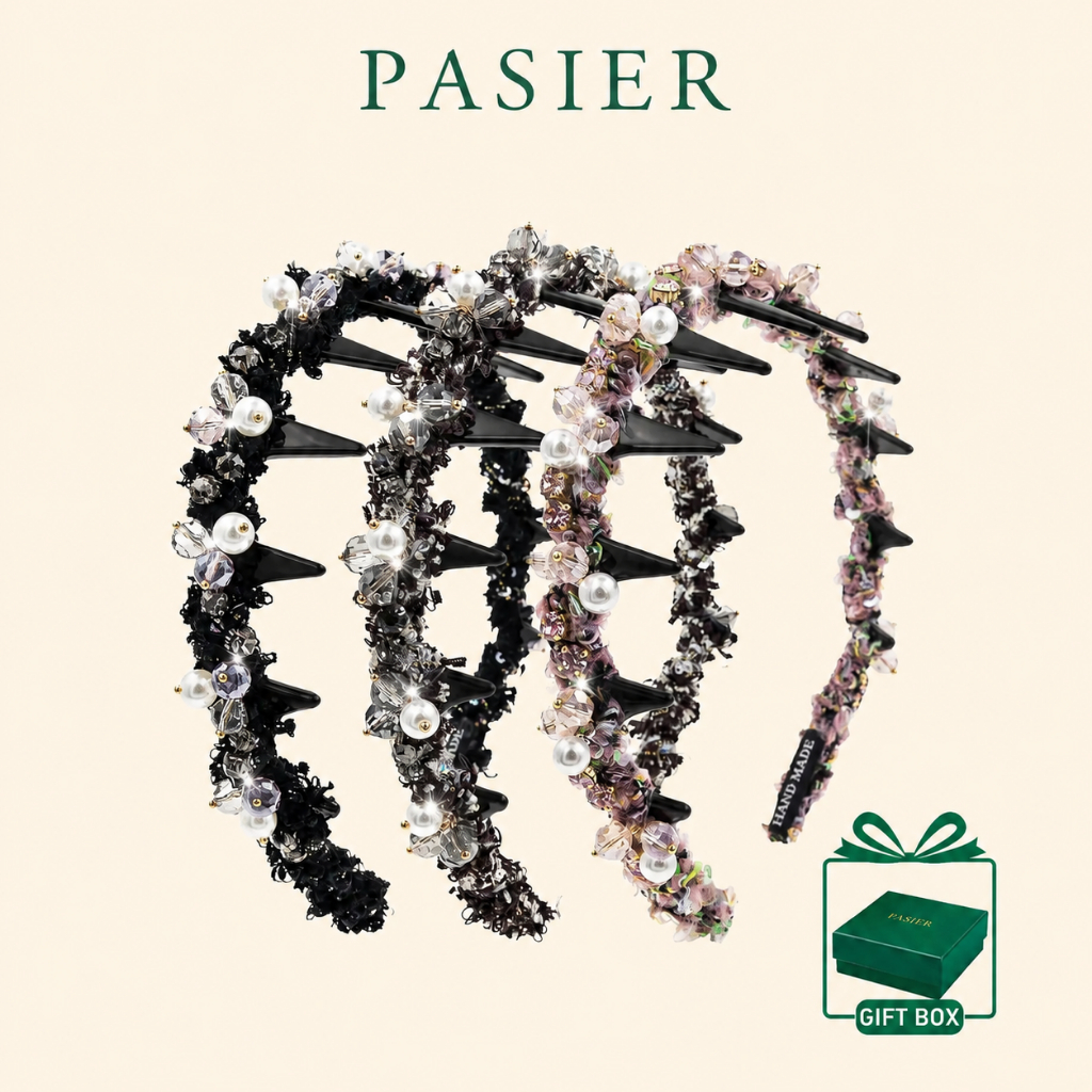 PASIER Berry Party Non Slip Headband ผู้หญิง Comfy ผมทุกวันวันที่ Party ของขวัญกล่อง FB3037-N