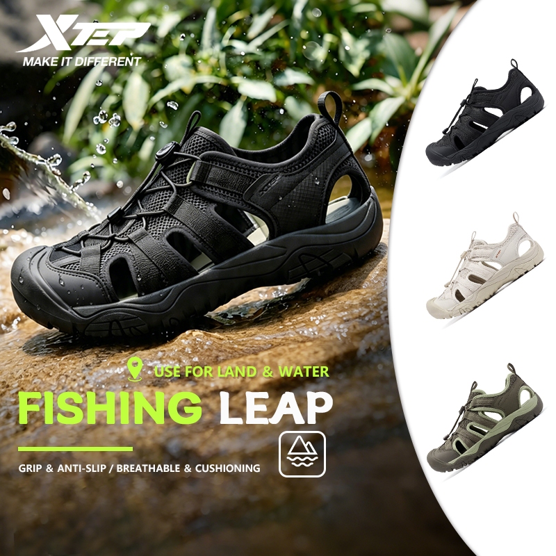 XTEP Fishing Leap รองเท้าสำหรับเดินป่าและตกปลากลางแจ้ง ระบายอากาศได้ดีและน้ำหนักเบา