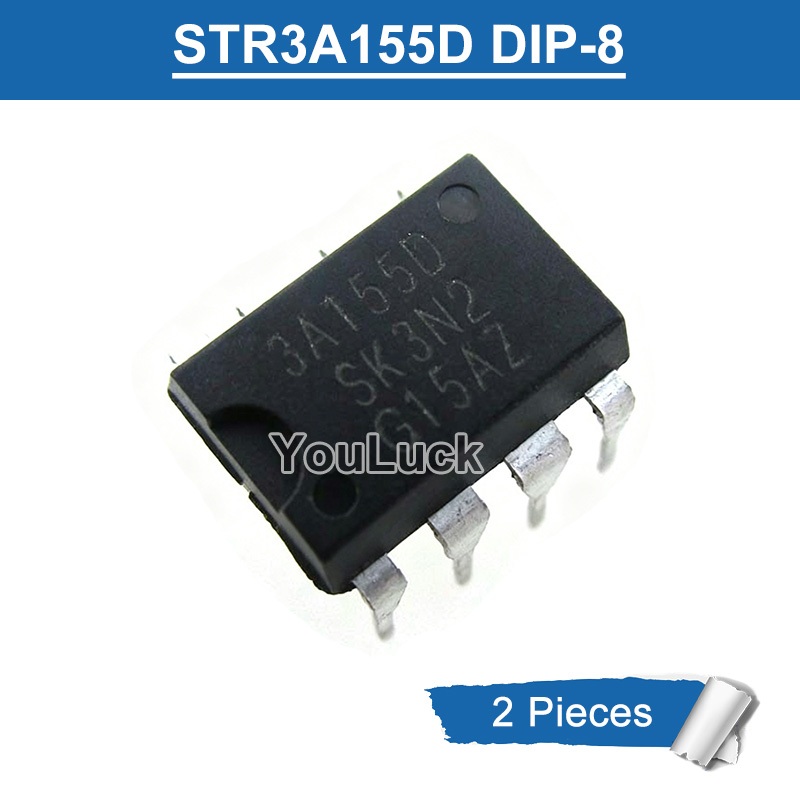 2 ชิ้น 3A155D 3A155 DIP-8 STR3A155D PWM Regulator IC ใหม่เดิม