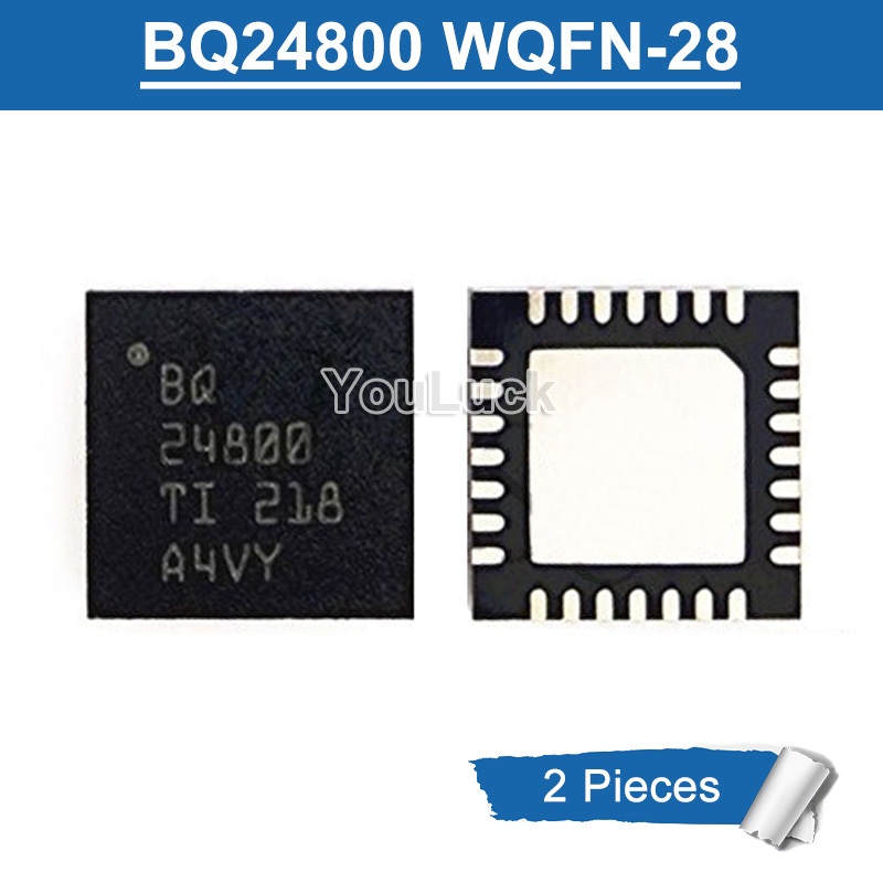 2pcs BQ24800 BQ24800RUYR WQFN-28 4x4mm Buck แบตเตอรี่ตัวควบคุมการชาร์จชิป IC ใหม่เดิม
