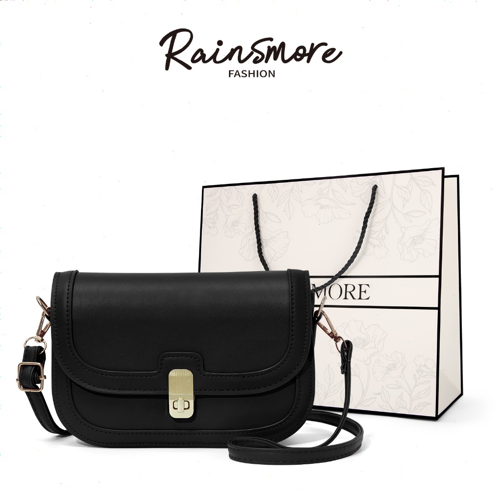RAINSMORE Ladies Small Bag-Mini Square Shoulder Cross-Body Bag สไตล์เรโทร แฟชั่นเรียบหรู