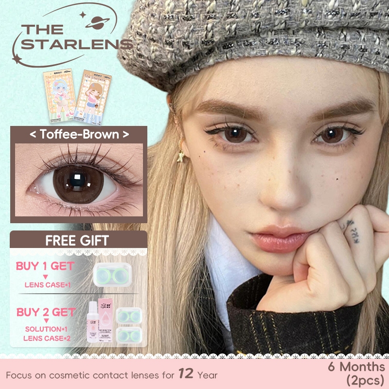 Starlens คอนแทคเลนส์ 1 คู่ Soft Eyes Wearing Makeup Lens DIA14.2mm 6 เดือน บิ๊กอาย contact lens
