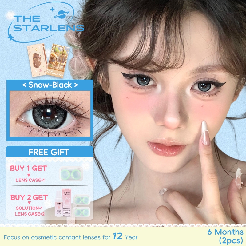 Starlens คอนแทคเลนส์ 1 คู่ DIA14.2-14.5 มม.คอนแทคเลนส ์ สีอ ่ อนเกรด 0.0 คอนแทคเลนส ์ 6 เดือน บิ๊กอาย contact lens