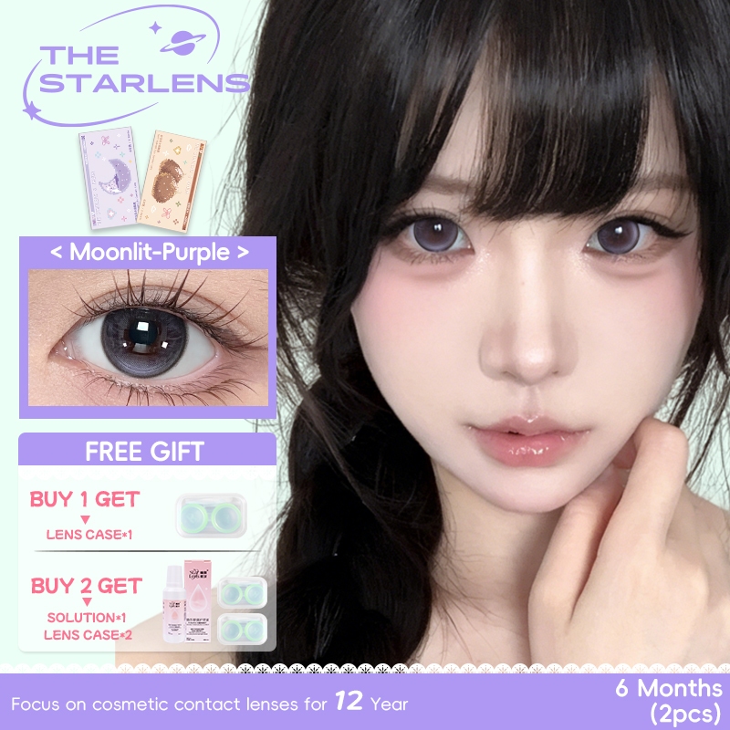 Starlens คอนแทคเลนส์ 1 คู่  DIA14.2-14.5 มม. เกรด (0-8.0) คอนแทคเลนส์ 6 เดือน บิ๊กอาย คอนแทคเลนส์