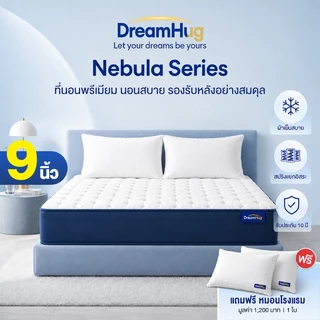 DreamHug ที่นอนสปริง 9/8นิ้ว ที่นอนพ็อกเก็ตสปริง 3.5/4/5/6ฟุต แก้ปวดหลัง สปริงไร้เสียง หลับสนิทยาวนาน ส่งฟรี