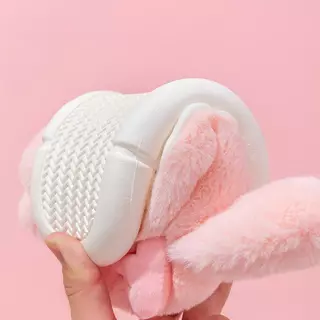 Melody ผู้ใหญ่และเด็ก Warm น่ารักการ์ตูน Plush รองเท้าแตะนุ่มในร่ม Anti slip ชั้นห้องนอนฤดูหนาวรองเท้า