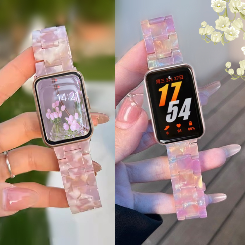 Dreamy Fresh Resin Strap For สาย Samsung Galaxy Fit 3 Strap Replacement Galaxy Fit 3 Watchband For ส