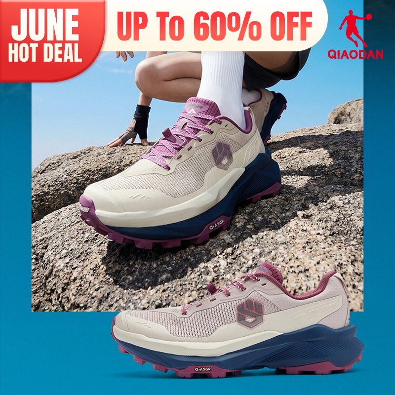 Qiaodan Mountain God 3.0 รองเท้าวิ่งผู้หญิง Trail เดินป่ากลางแจ้ง Stable Anti-slip QDF192262977