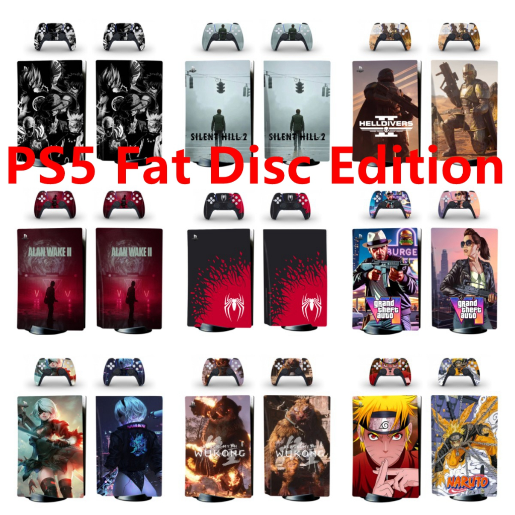 85 สีผิวชุดสติกเกอร์ใช้งานร่วมกับ Sony Playstation 5 Fat Disc Edition ไวนิล Decal Wrap ฟิล์มป้องกันส