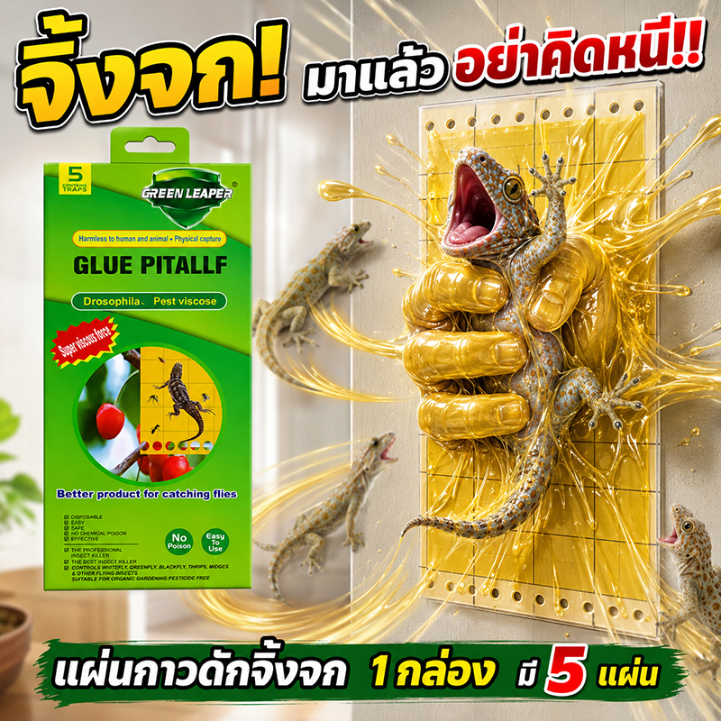 🦎ติดแน่น หนีไม่รอด!🦎แผ่นกาวดักจิ้งจก กำจัดจิ้งจก 1 กล่อง 5 แผ่น（ ยาฆ่าจิ้งจก ไล่จิ้งจก กับดักจิ้งจก ยาไล่ตุ๊กแก） ราคาถูก Shopee Lazada