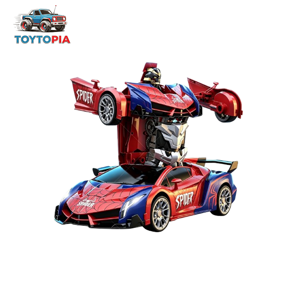 TOYTOPIA Spider Fernsuertes Auto 2.4GHz Transformation Roboter Spider RC Auto Roboter 360°