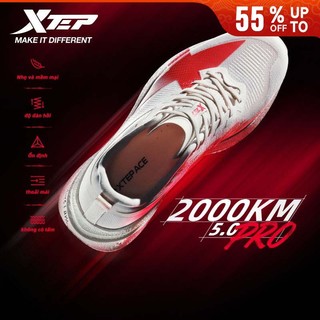 【XTEP】2000KM 5.0 PRO Giày chạy siêu tập luyện ACE-Foam đế giữa Giày chạy bộ tập luyện Giày thể thao giảm chấn, bền(Local delivery)