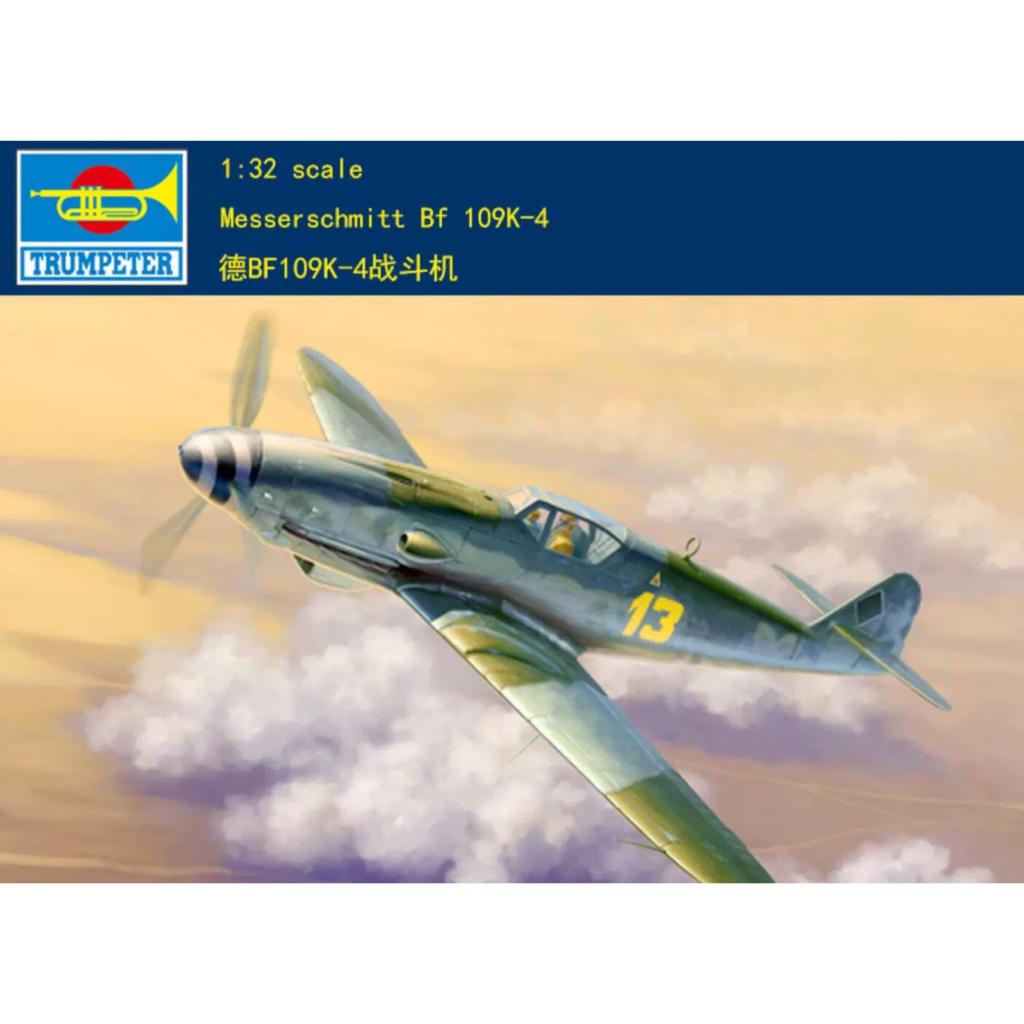 Trumpeter 1: 32 02299 Messerschmitt Me Bf 109 K-4-New Trumpeter 1/32 เยอรมัน BF109K-4 Fighter 02299 Ready Stock