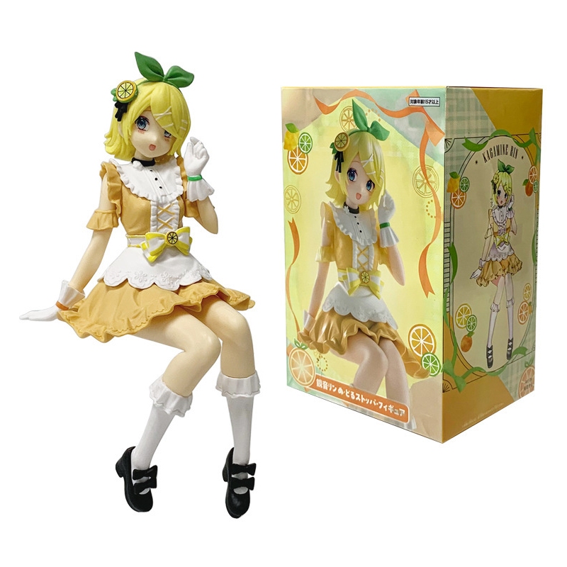 15 ซม.Vocaloid 2 Kagamine Rin ตําแหน่งนั่งก๋วยเตี๋ยว Stopper รูป PVC Action Figurine รูปปั้นเดสก์ท็อปคอลเลกชันตกแต่งตุ๊กตาของเล่น