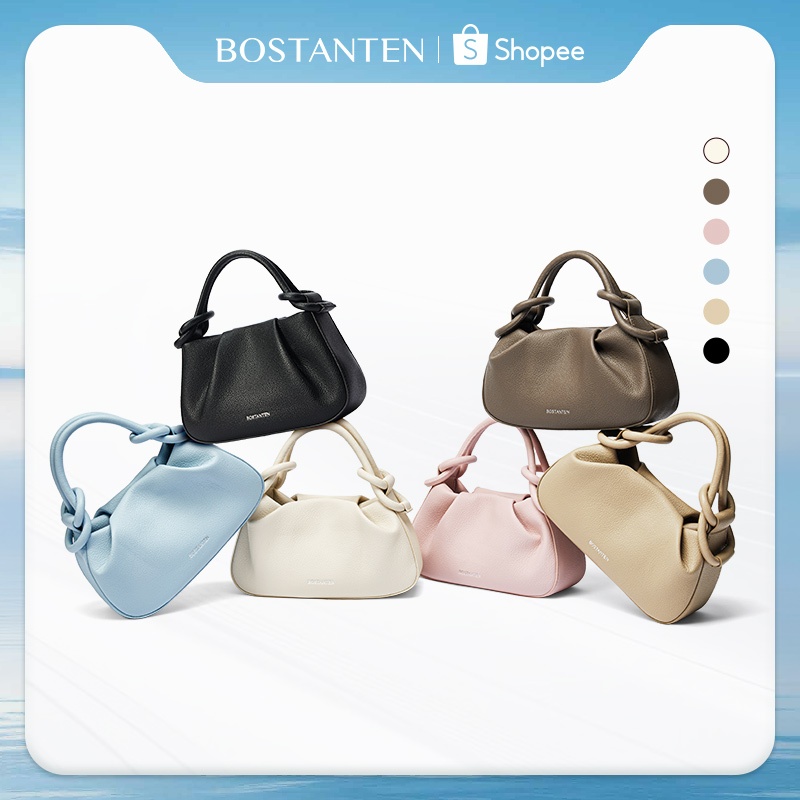 BOSTANTEN Veneta Bag กระเป๋าสะพายข้างผู้หญิง sling bag mini ประณีต ทันสมัยและอเนกประสงค์ ขนาดเล็ก สายสะพายไหล่ปรับได้ กระเป๋าถือผู้หญิง