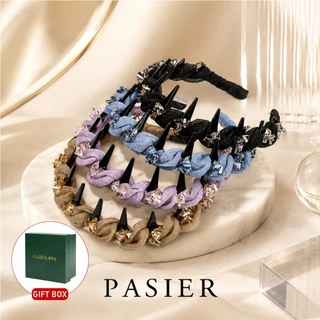 PASIER Paris Princess Hair Crown ผู้หญิง Handmade เครื่องประดับผมทุกวันชุด Party ของขวัญกล่อง FB2304-N