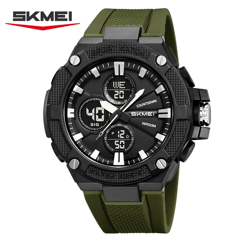 นาฬิกาข้อมือ SKMEI 2604 ผู้ชาย ดิจิตอล กีฬา สาย TPU กันน้ำ WR50M จับเวลา ปลุก 12/24ชม