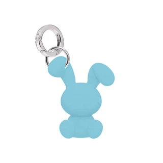 Street Wear Same Style Silicone Rabbit Key Ring Buckle All-Match Metal Chain Hook Phone Case Pendant Charm