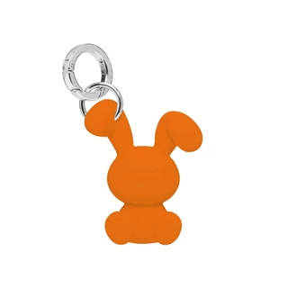 Street Wear Same Style Silicone Rabbit Key Ring Buckle All-Match Metal Chain Hook Phone Case Pendant Charm