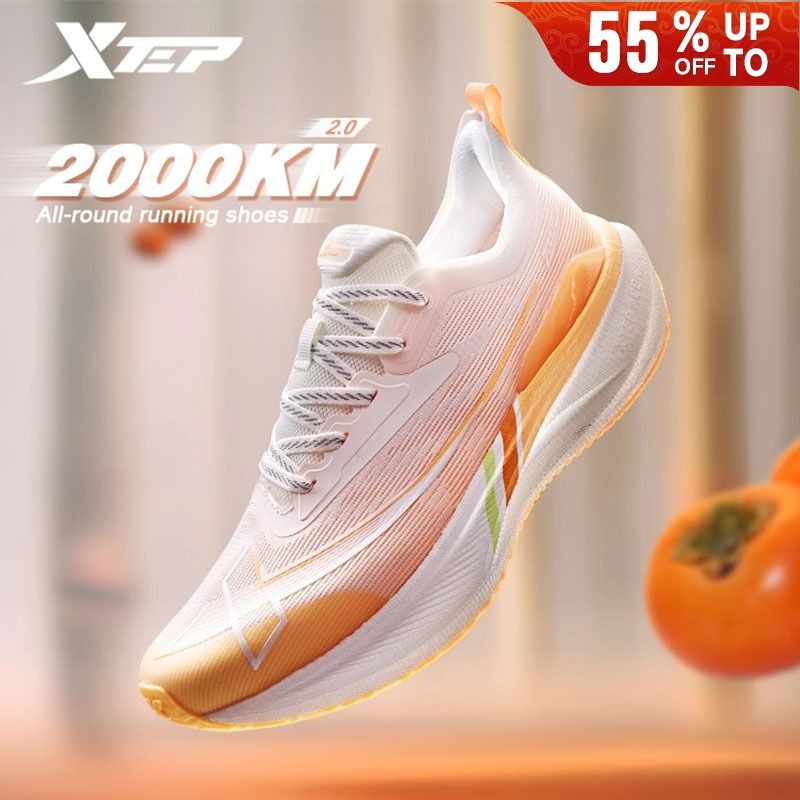 【xtep】2000KM 2.0 | รองเท้าวิ่งผู้หญิง Rebound Support Professional Cushioning Shock Absorption