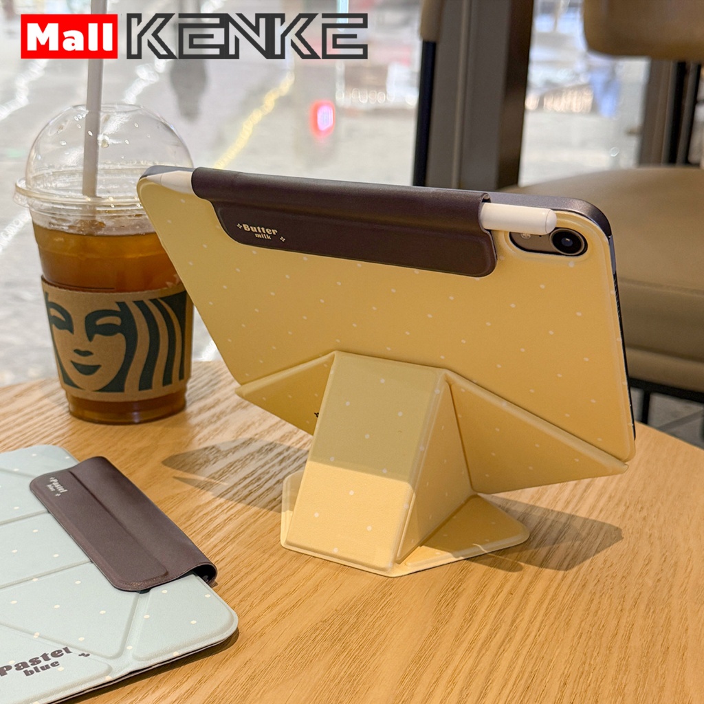 KENKE เคส iPad แบบแท็บเล็ต, เคสลายการ์ตูนน่ารักลายจุด, สำหรับ iPad 2026 Air Pro 11 นิ้ว M4/M5 Pro 13 inch ipad gen10 ไอแพคgen11 mini 6, mini 7 a17 air 4/5/6/7/8 (M2/M3/M4) ปี 2025 เคสไอแพด เคสบางและมีแม่เหล็ก ipad case cover