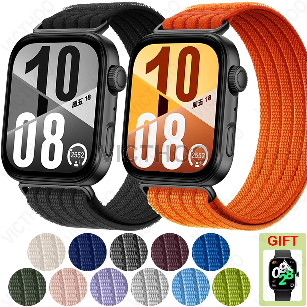สายรัดไนลอนกีฬาอุปกรณ์เสริมสําหรับ Redmi Watch 6 5 4 / Xiaomi Smart Band 10 Pro 9 Pro 8 Pro