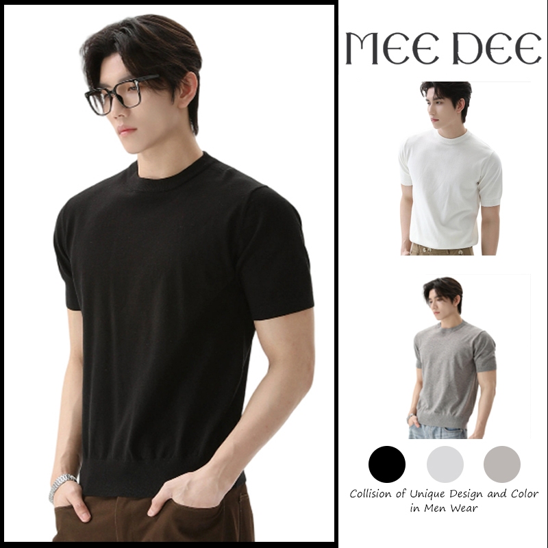 ผู้ชายแข็งคอลูกเรือแขนสั้น ที สลิมฟิตระบายอากาศธรรมดาพื้นฐานด้านบนทุกวันธุรกิจชุดลําลองฤดูร้อน