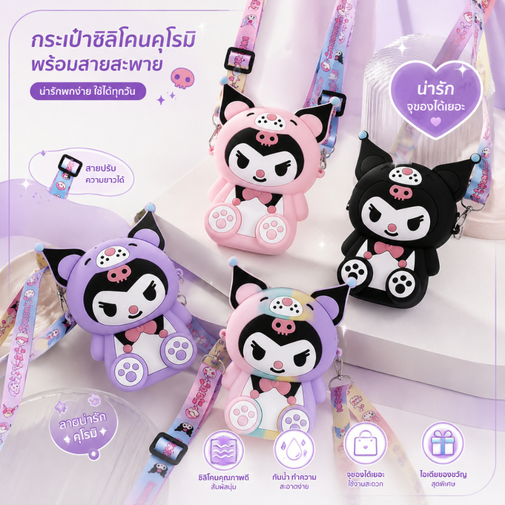 กระเป๋าสะพายข้าง มีหูหิ้ว ใส่กระติกน้ำ เหมาะสำหรับเด็ก ลายการ์ตูน