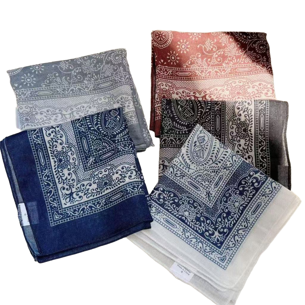 58 ซม.Paisley พิมพ์ผ้าพันคอผ้าฝ้ายผ้าลินิน Angora Blend Warm Neck Wrap ผ้าคลุมไหล่สําหรับผู้หญิง Vintage Square Bandana