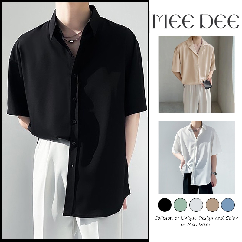 เสื้อเชิ้ตคอปกแขนสั้นน้ำหนักเบามาพร้อมโทนสีเรียบง่ายหลายสไตล์ เหมาะสำหรับทั้งงานและลำลองในฤดูร้อน