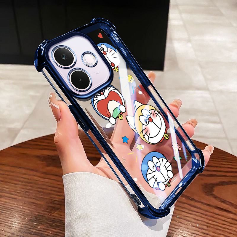 YBD เคสโทรศัพท์สําหรับ OPPO A5i A5 Pro A5X A3X A60 A3 NFC A40 A40M ประณีตการ์ตูนลูกแมวสี่มุม Anti-Fall ฝาครอบป้องกัน