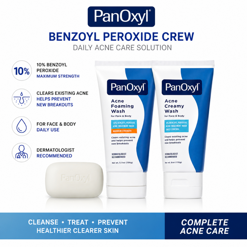 🌷 ซื้อ 1 แถม 1 🌷PanOxyl Acne Foaming Wash 10% Benzoyl Peroxide Maximum Strength 156g โฟมล้างหน้า โฟมล้างหน้าสิว ทําความสะอาดผิวหน้า